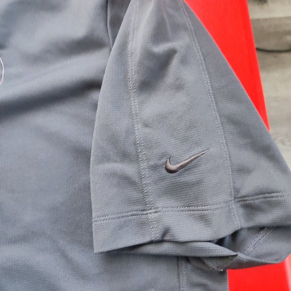 Nike Golf 1/4 button down polo shirt grey men's size XL - Picture 5 of 5